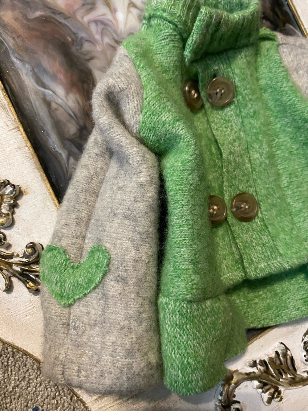 Lambs Wool and Cashmere Baby Cardigan - Picture 2 of 6